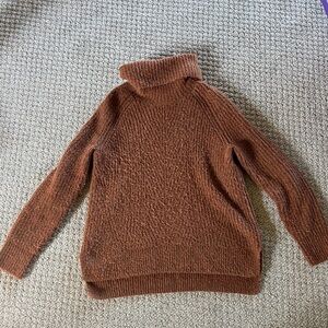 Madewell Mercer Rust Turtleneck Sweater